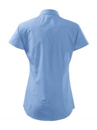 Preiswerte Kurzarm Bluse in Blau